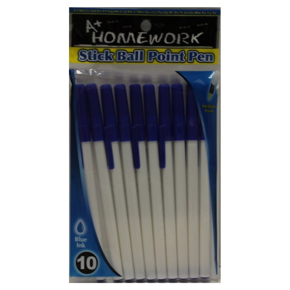 Ballpoint Pens - 10 Count Blue Medium 1