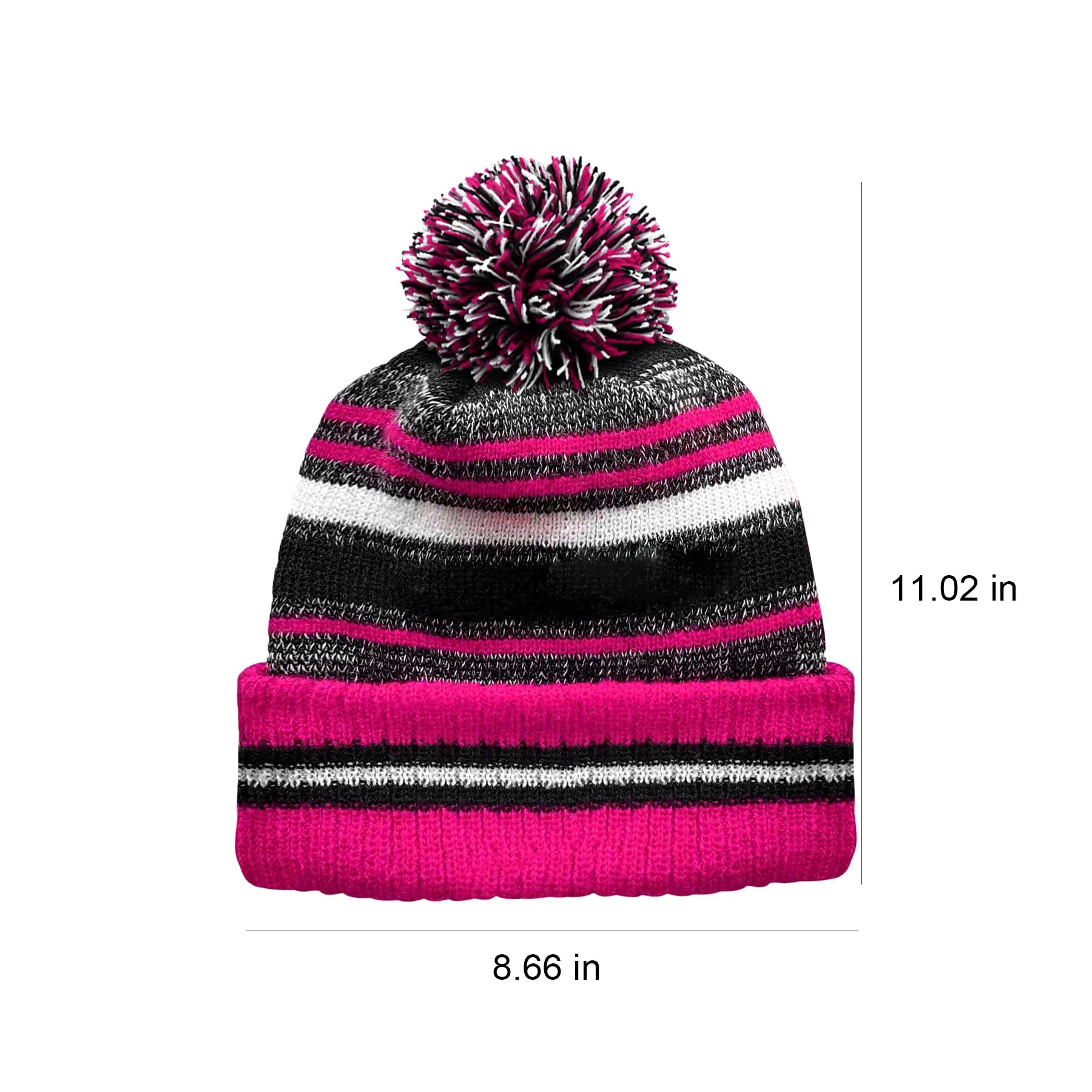 Winter Warmth Striped Cotton Knit Beanie 3