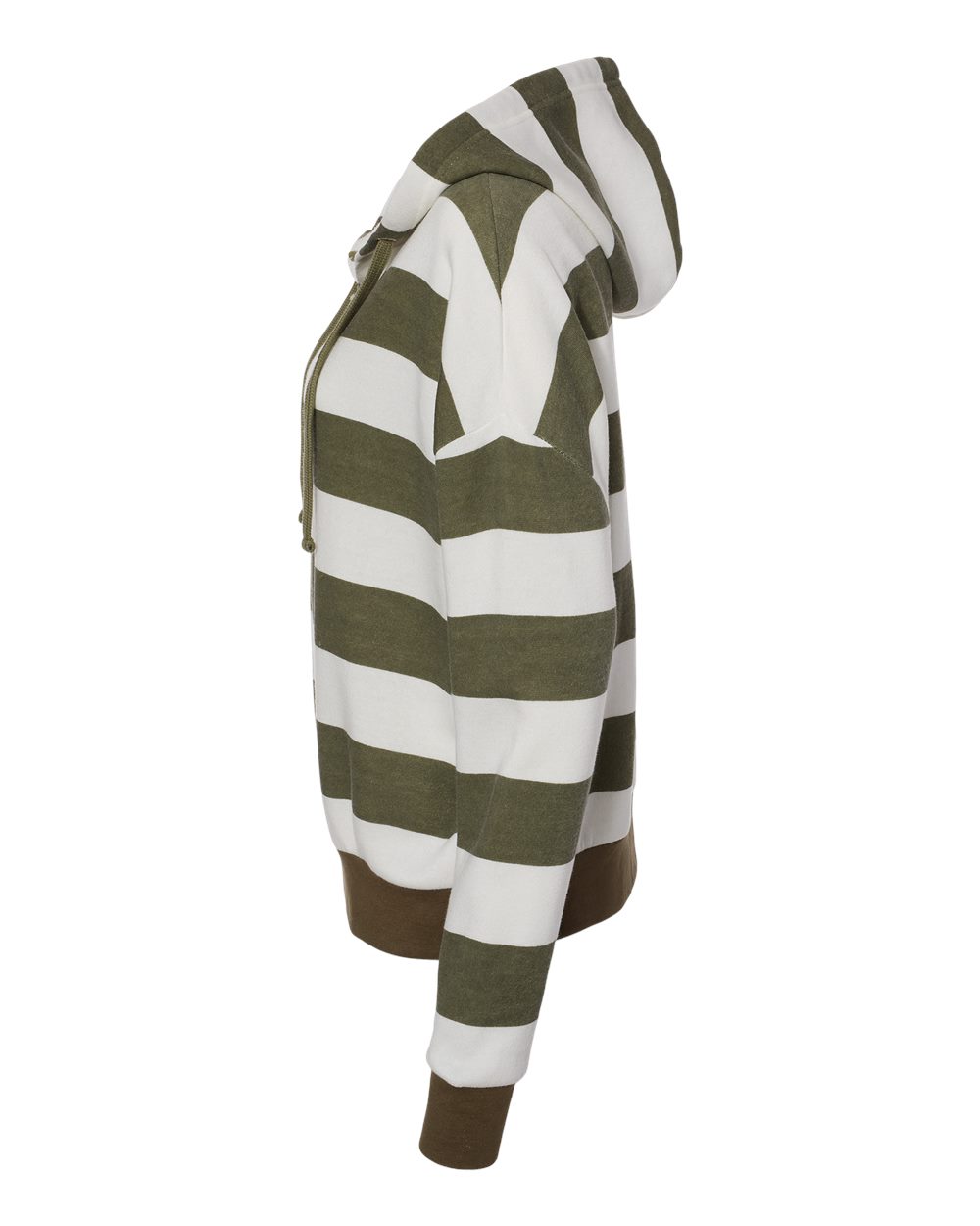 Women's Striped Fleece Boxy Hooded Sweatshirt - W21721 8
