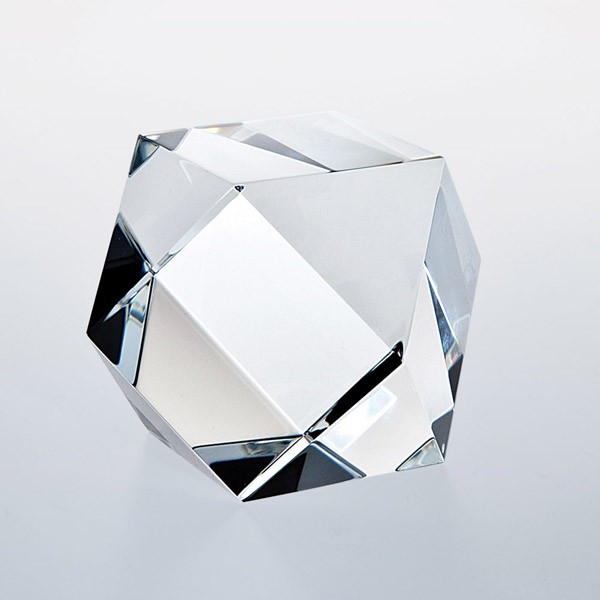 Optic Crystal Hexagon Paperweight 1