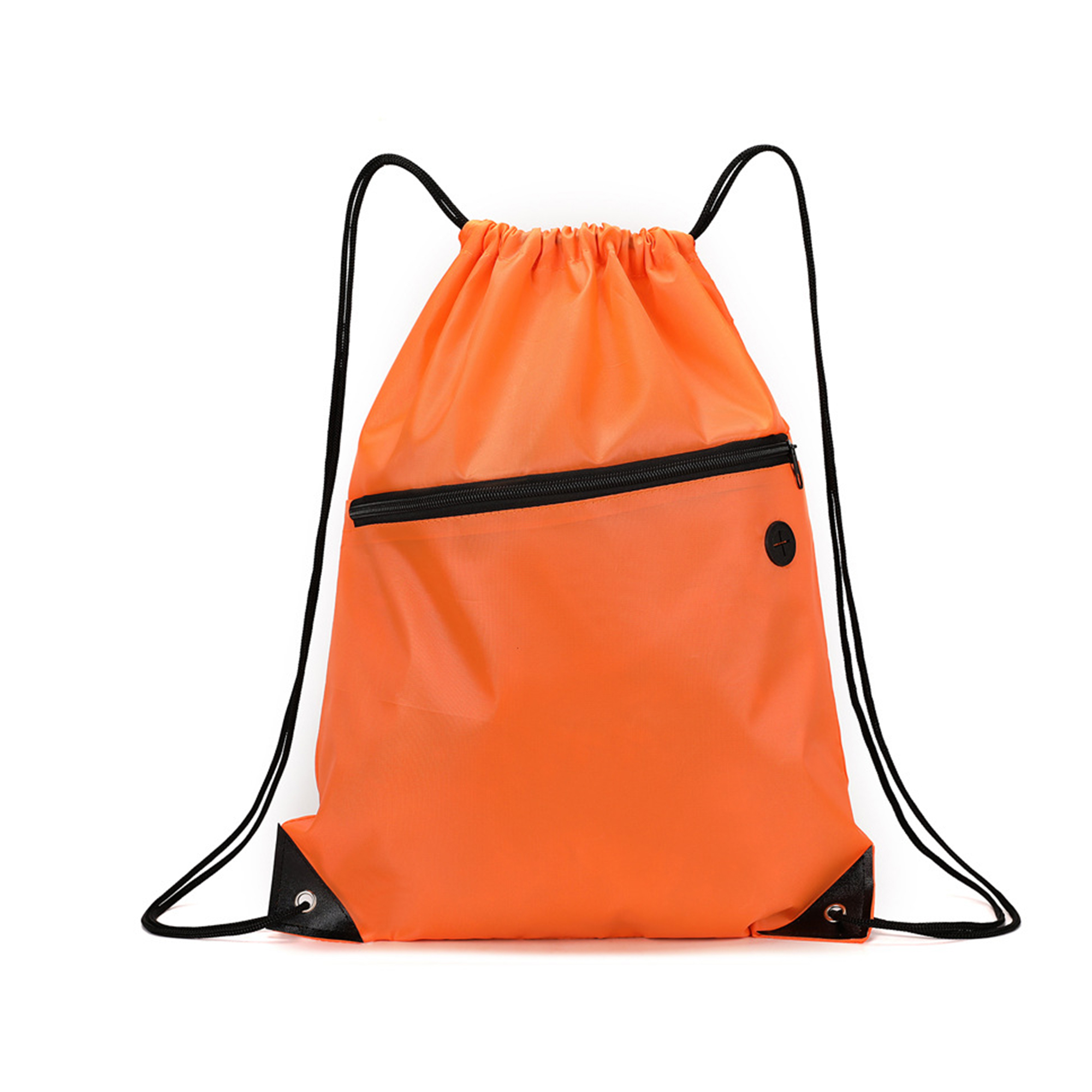 Polyester Drawstring Backpack With Zipper Pocket 6