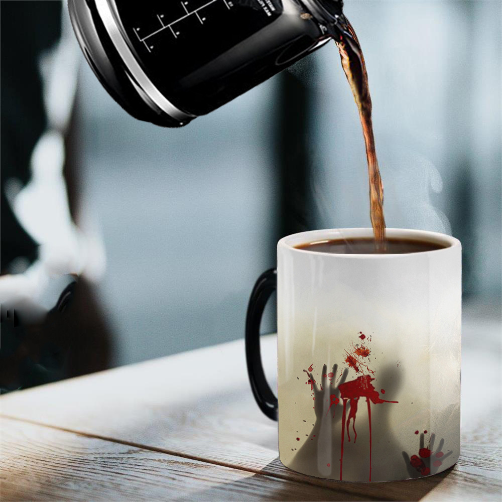 11 oz Promotional Full Color Changing Coffee Mugs 9