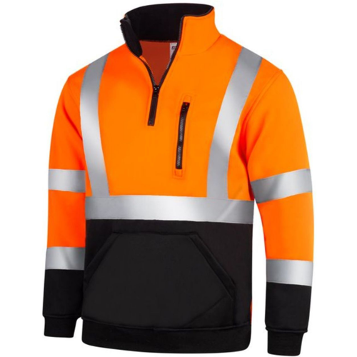 VISIPRO Reflective Colorblock Safety Quarter-Zip Sweatshirt 11