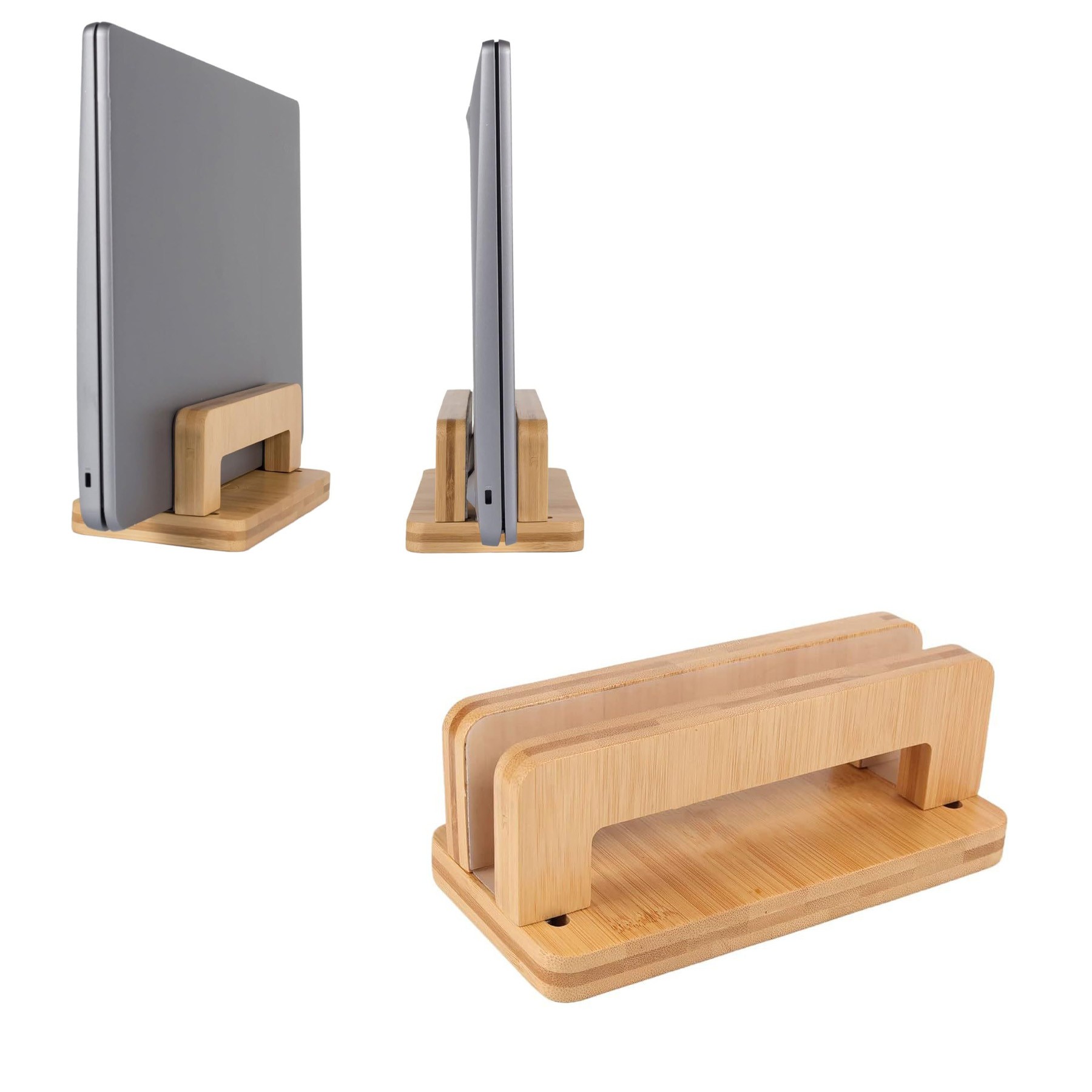 Wood Vertical Laptop Stand 2