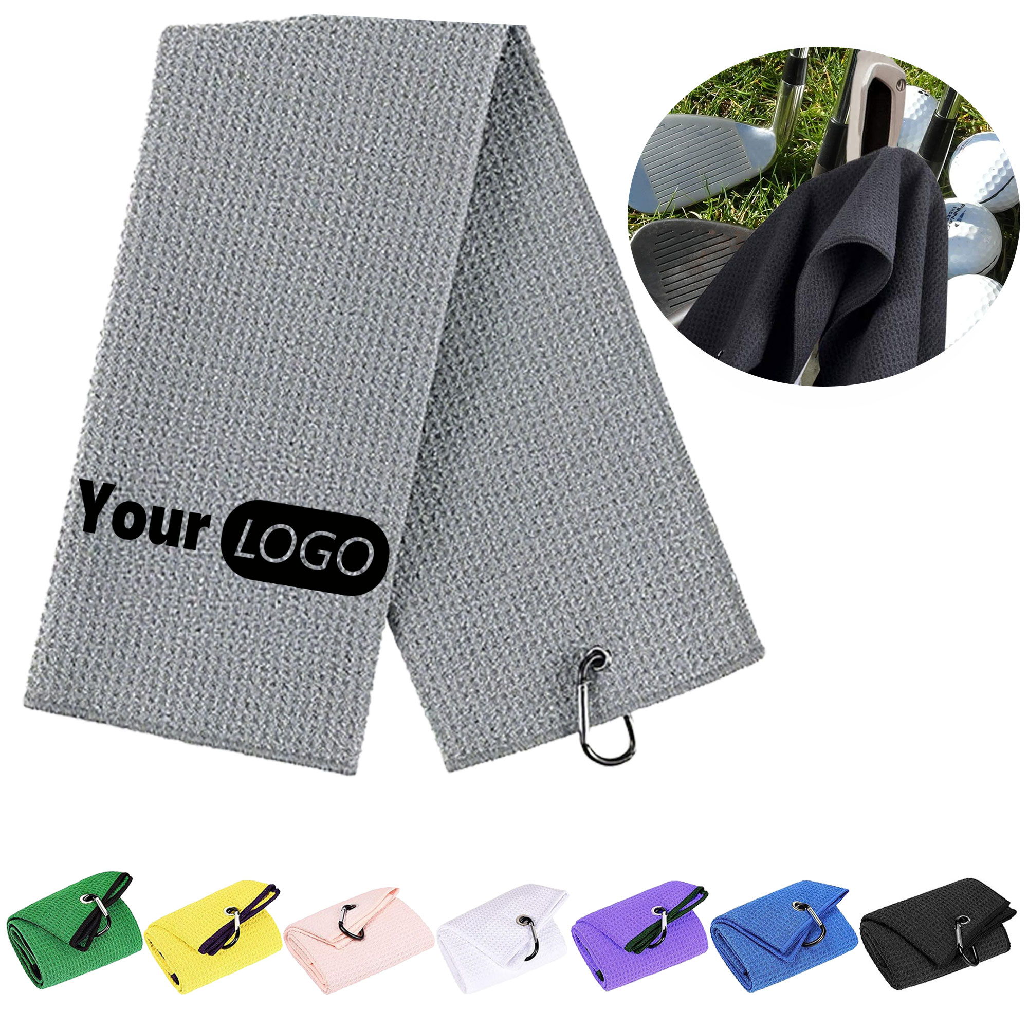Microfiber Fabric Towel Bag with Clip 1