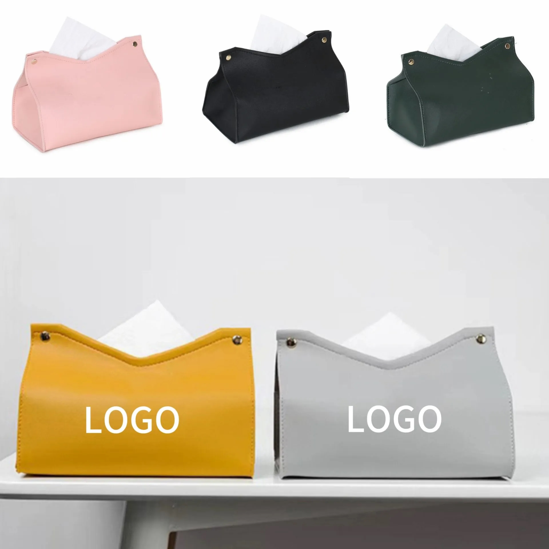 PU Leather Tissue Box Cover 3