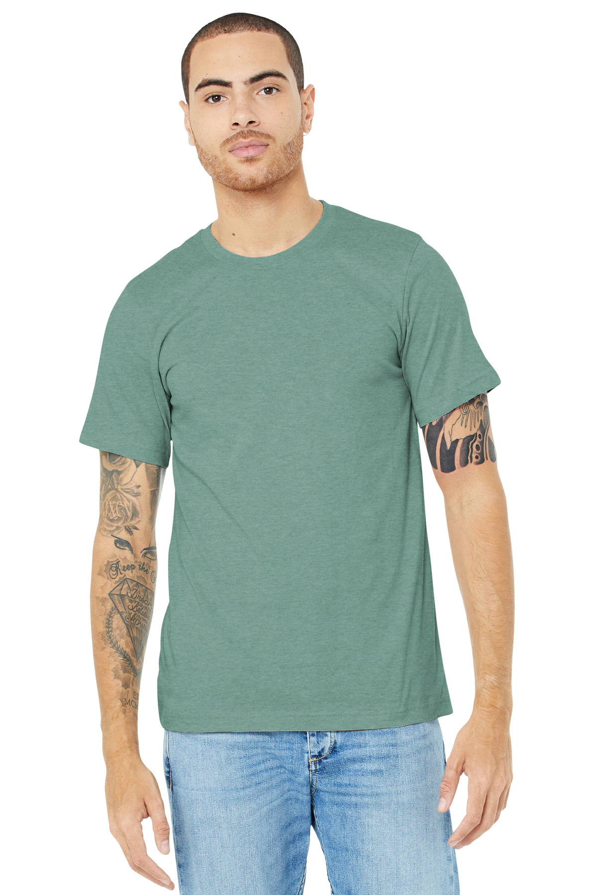 BELLA+CANVAS Unisex Heather CVC Short Sleeve Tee. BC3001CVC 438