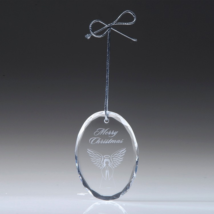 Oval Optic Crystal Ornament 3