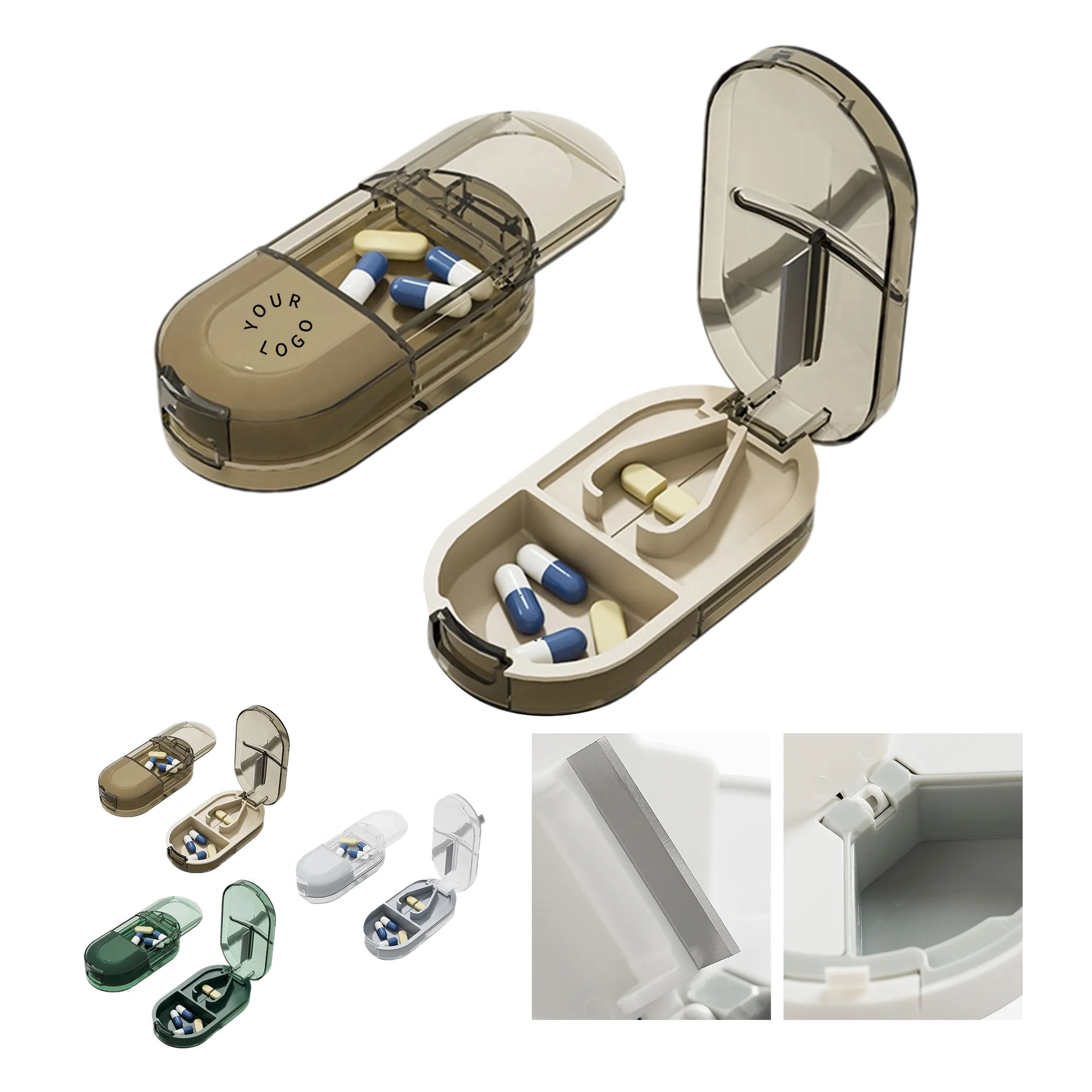 2-in-1 Portable Pill Cutter and Storage Box 1