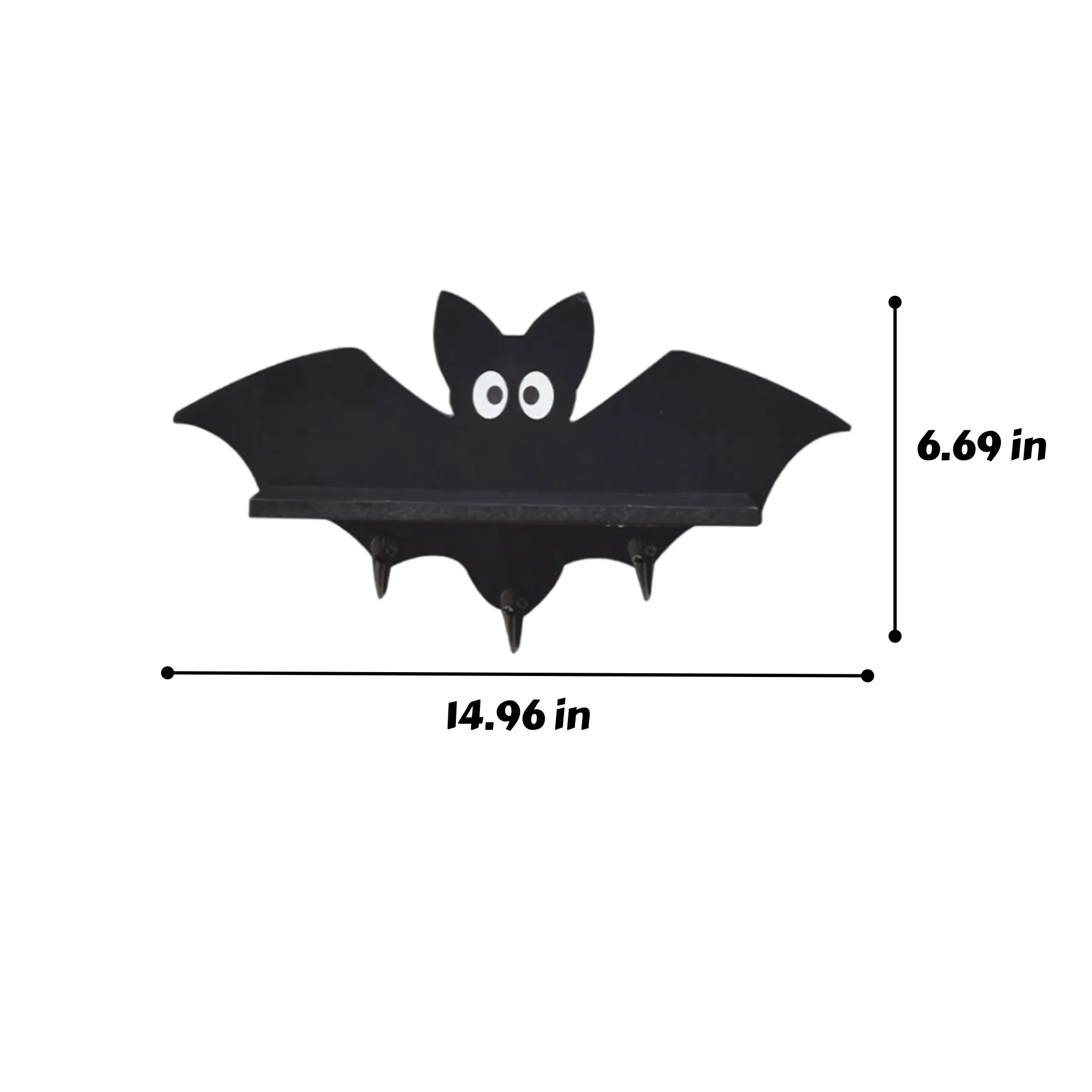 Bat Shape Wood Shelf Wall Mount 2