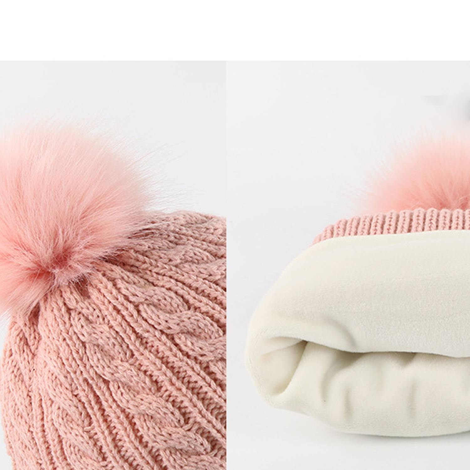 Winter Children's Warm Knitted Hat Scarf Gloves 3-Piece Set 4