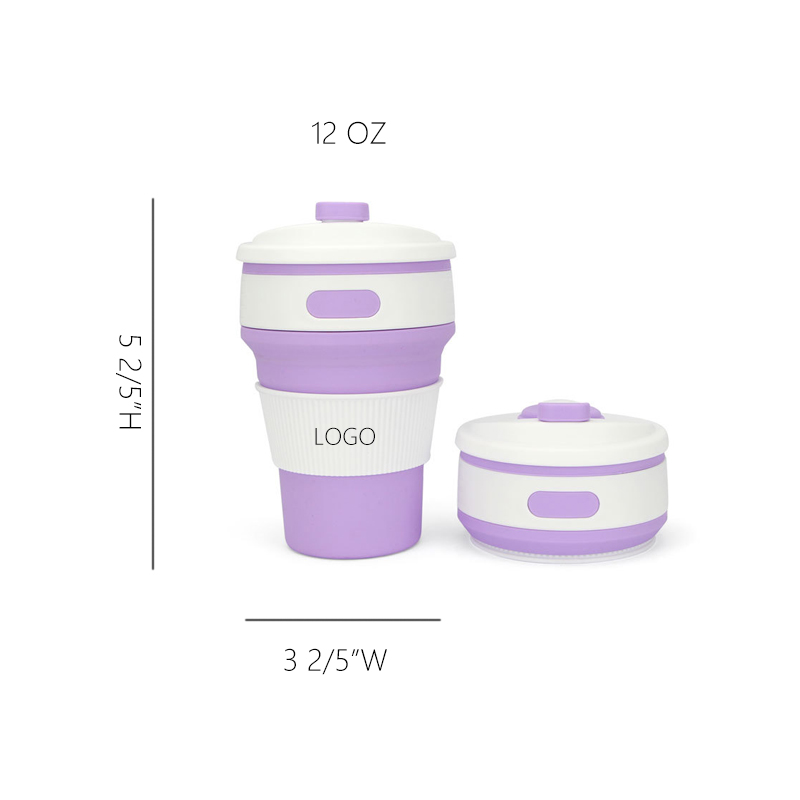 12 OZ Portable Foldable Silicone Coffee Cup 4