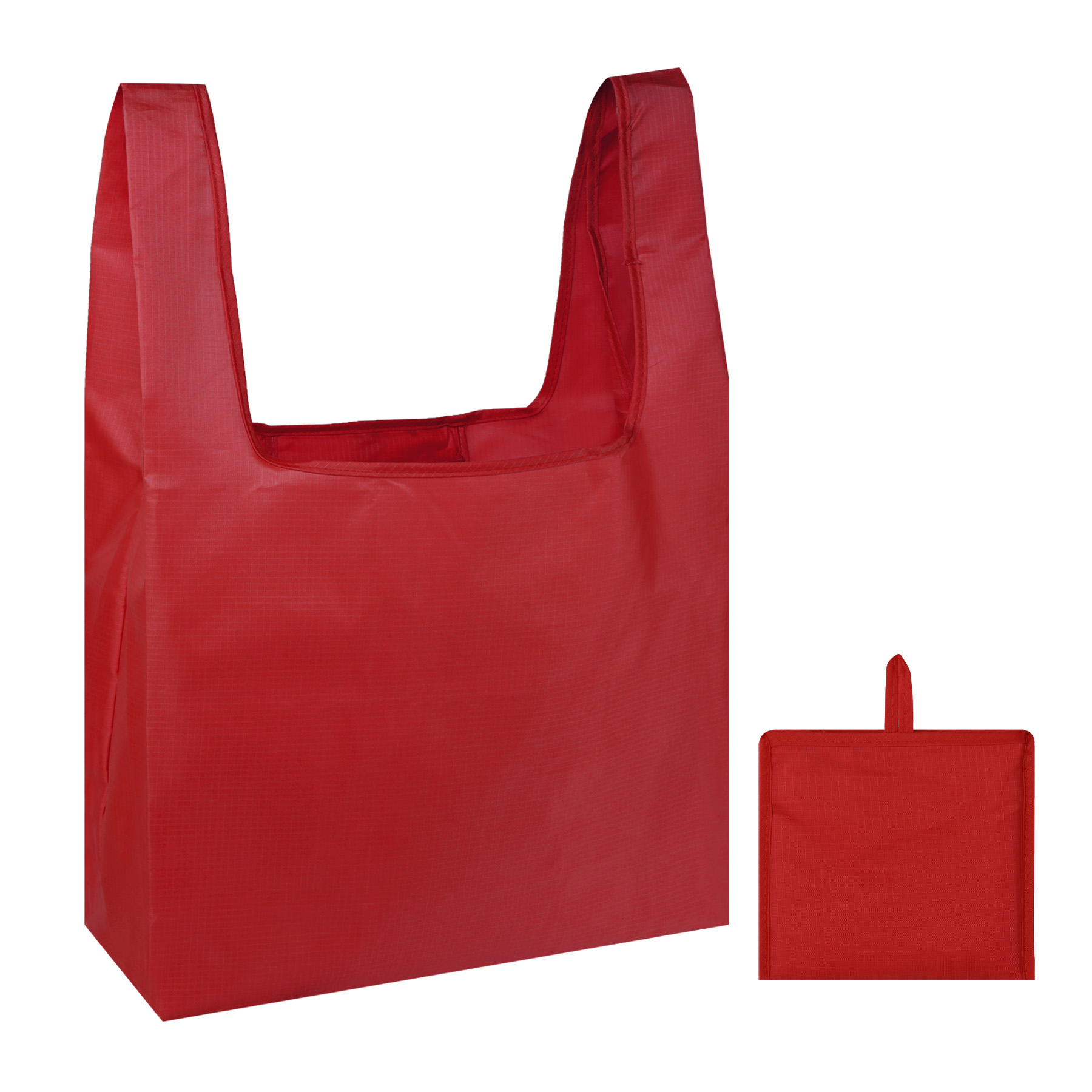 Foldable Shopping Grocery Tote Bag W/Inner Pouch, custom tote bag with logo imprint 8