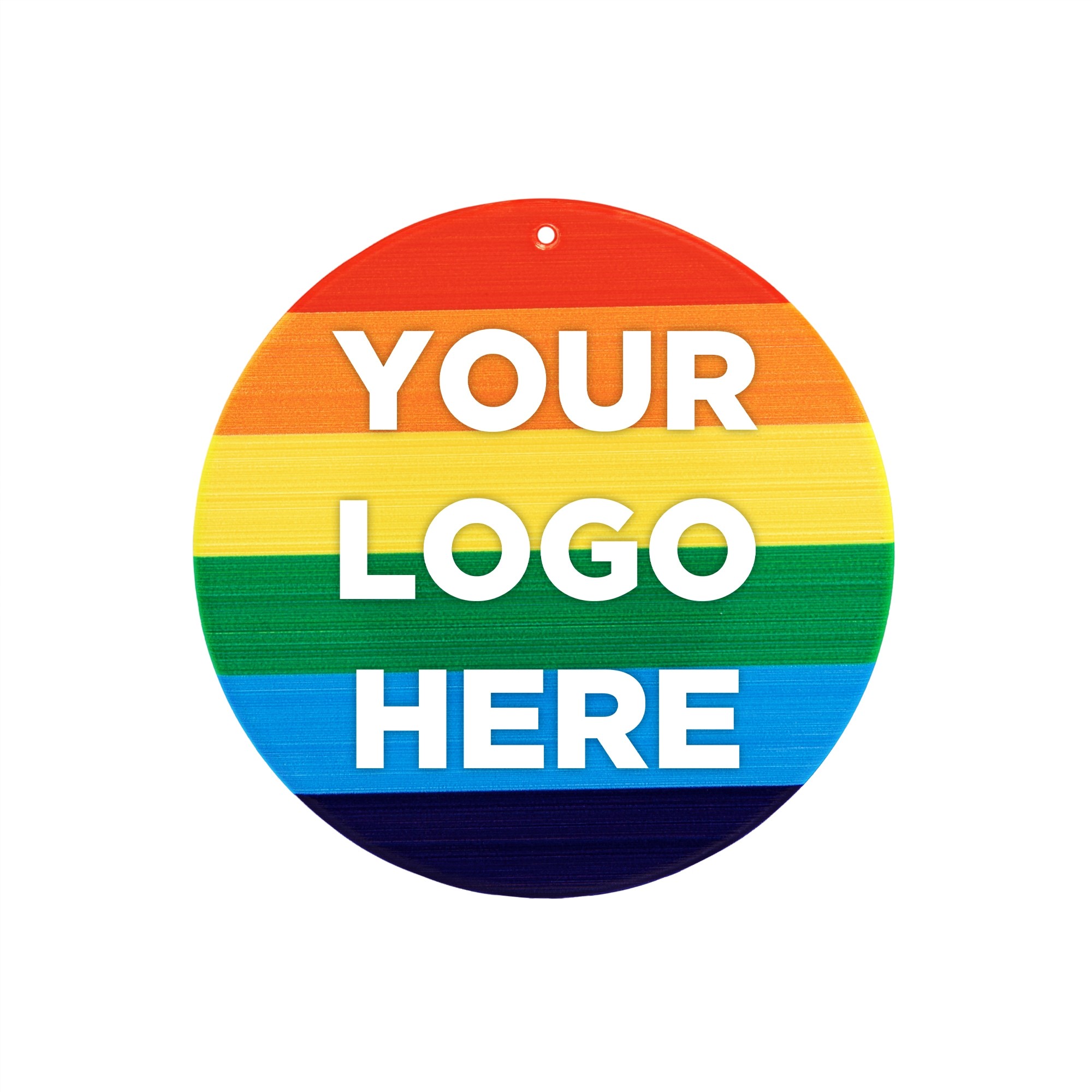 Rainbow Pride Light Up Round Medallion (Pad Print) 4