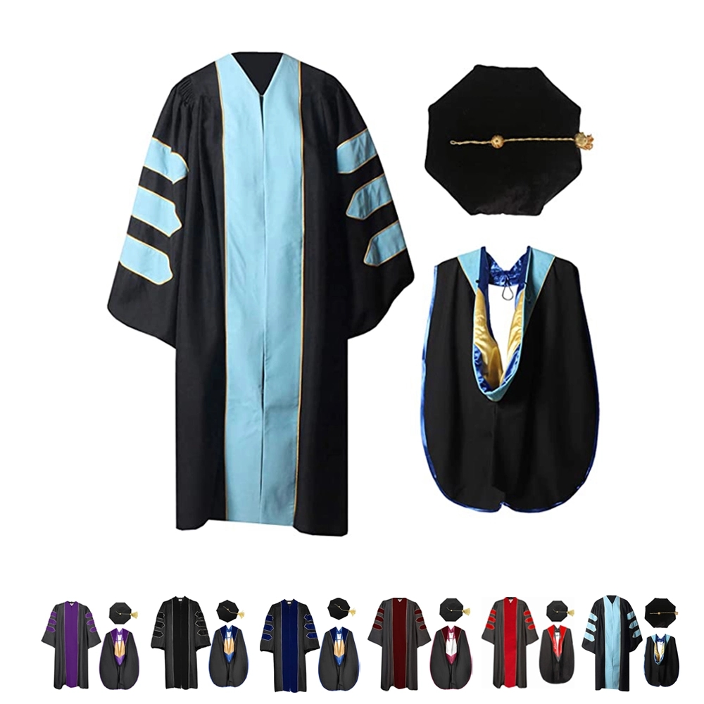 Doctoral Graduation Gown, Hood and Tam 8 Sided 2