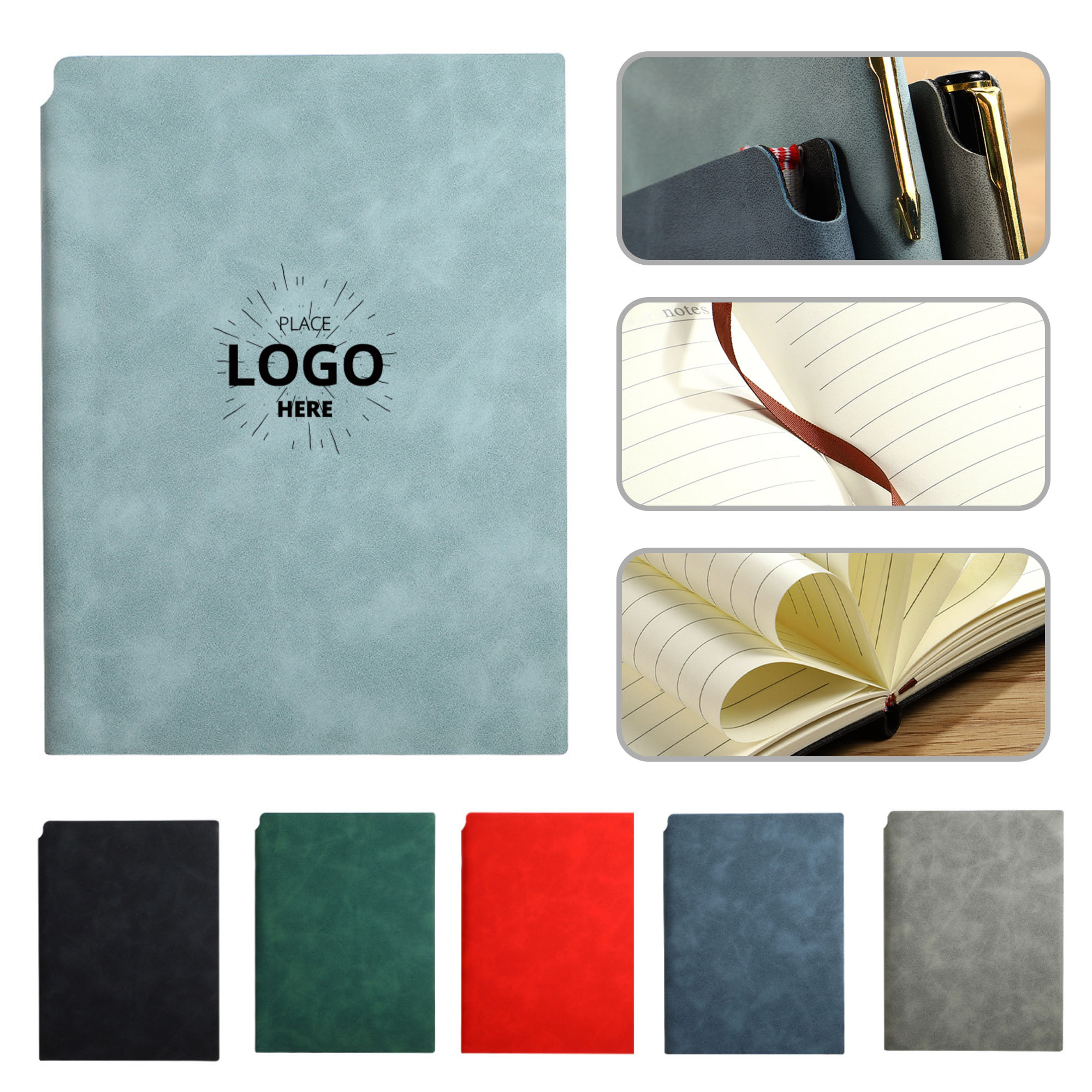 Custom Logo A5 Leatherette Notebook 2
