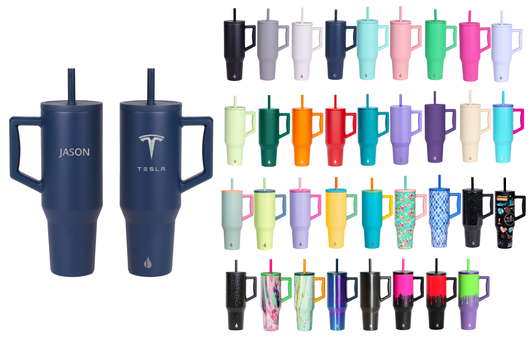 Elemental® Commuter 40oz Stainless Steel Tumbler with Handle and Straw 14