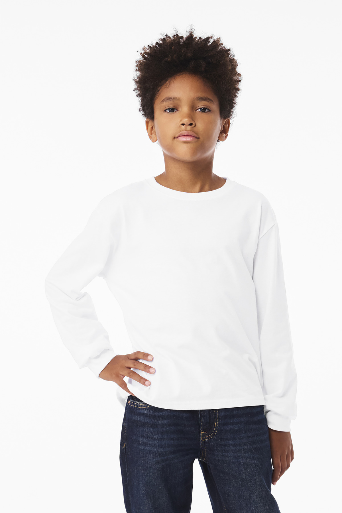 BELLA+CANVAS Youth 6-Ounce Heavyweight Long Sleeve Tee BC3511Y 50