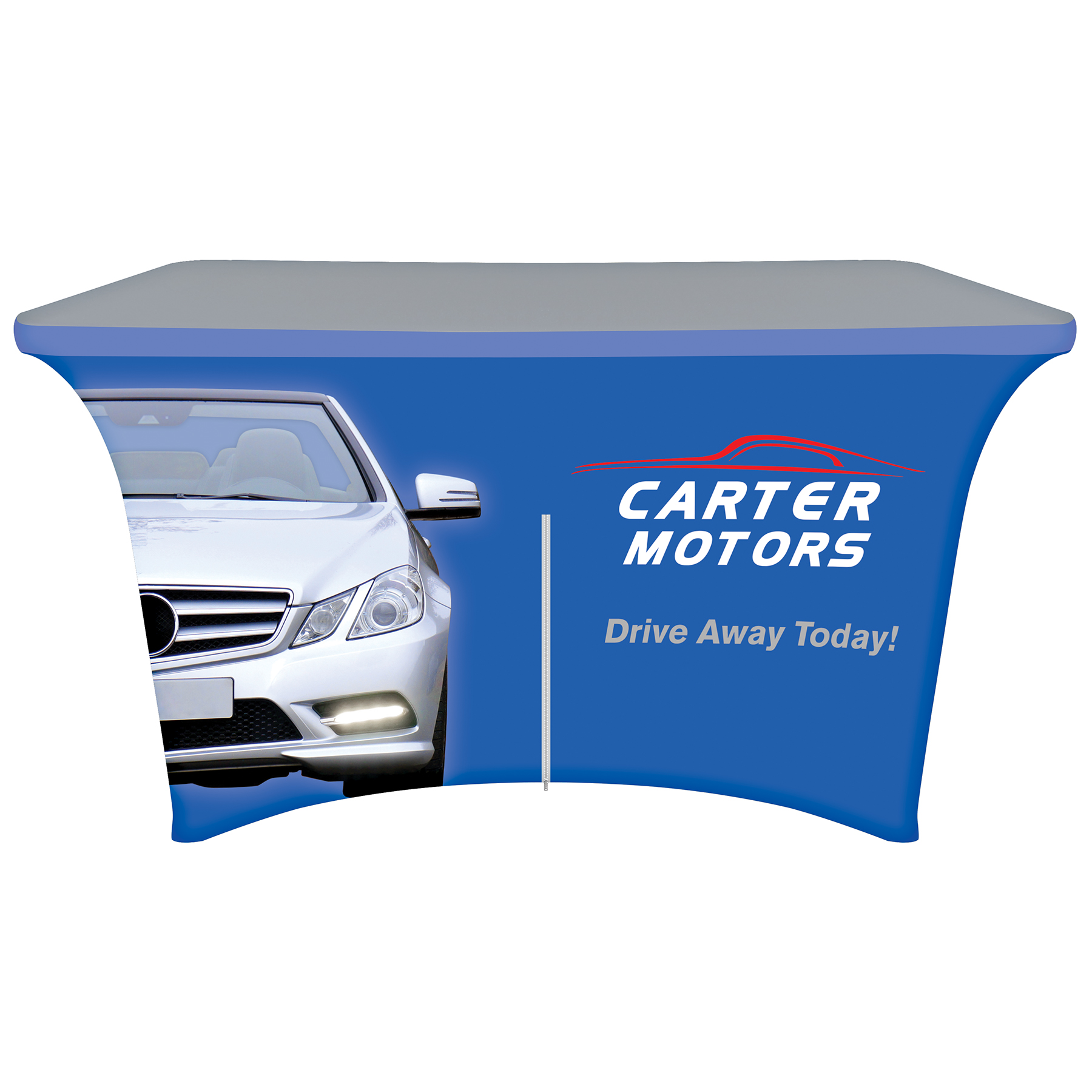 4' Customized Zipper Back Stretch Style Table Cover 7
