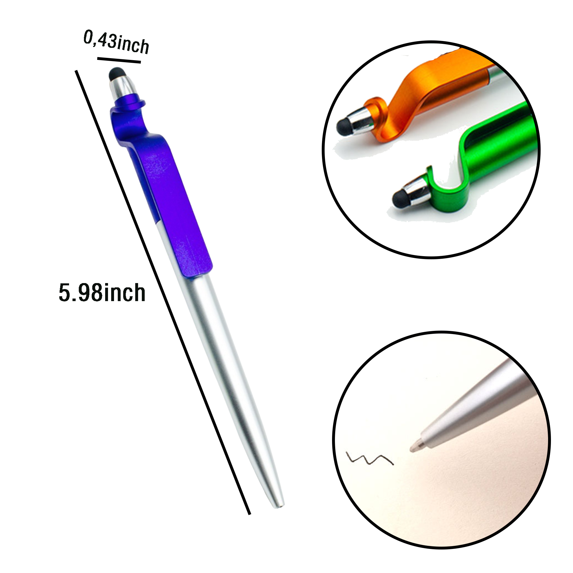 MOQ 20 PCS Plastic Pen With Stylus 3