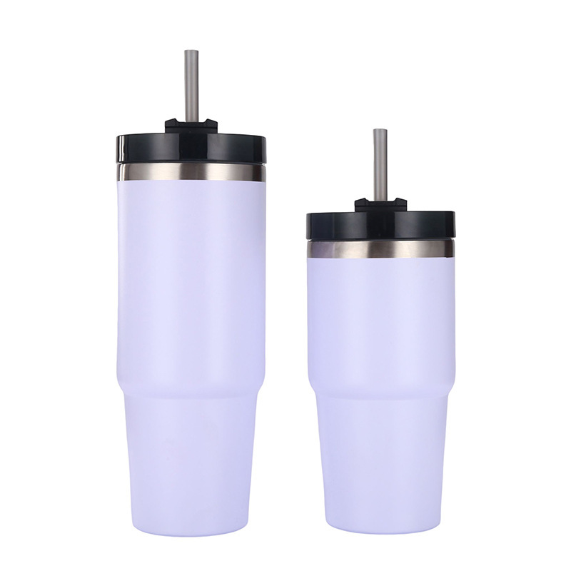 Stianless Steel Coffee Tumbler With Straw 3