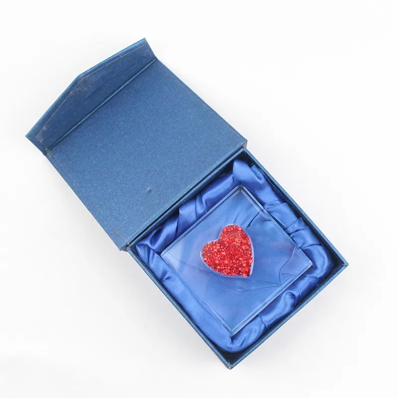 Personalised Red Crystal Heart Glass Keepsake 4