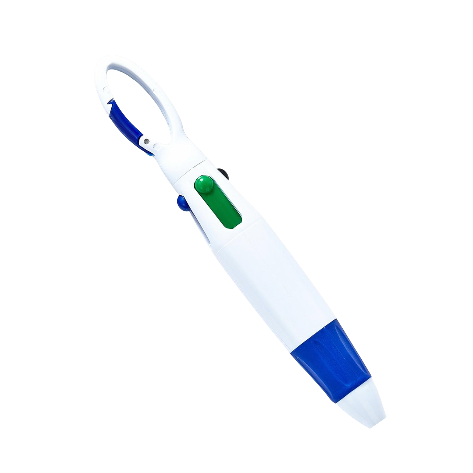Four Color Ballpoint Pen With Carabiner Clip 7