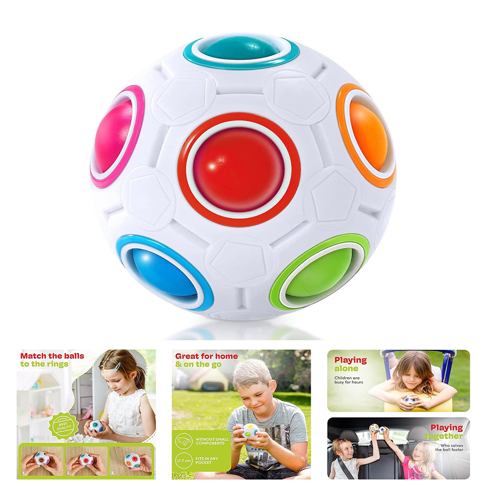 Press TheRainbow Ball Cube Toy 2