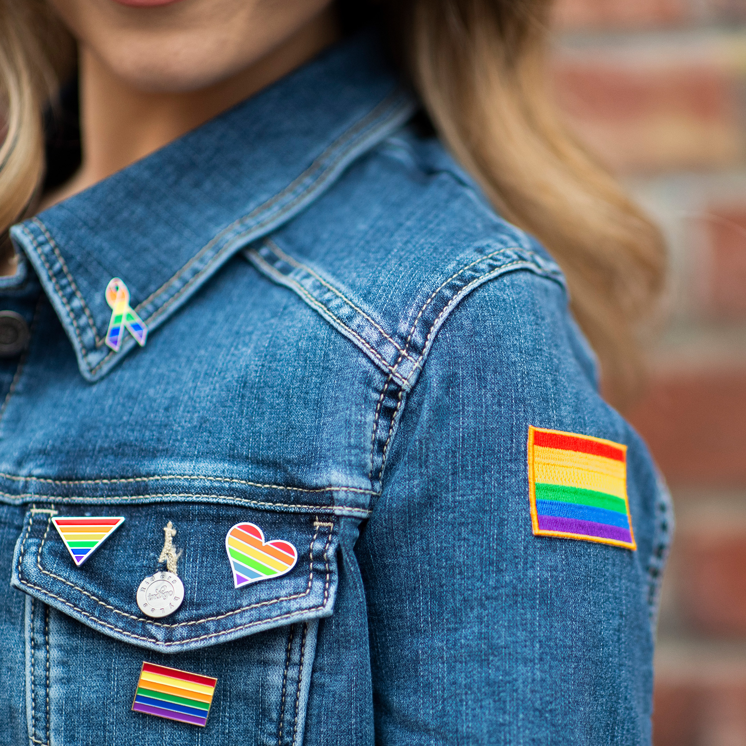 2" Rainbow Flag W/Adhesive Backing 2