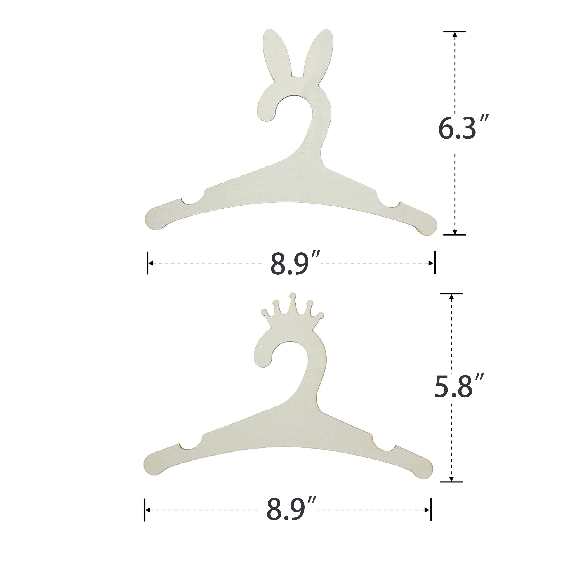 Customized Small Cute Wooden Clothes Hanger 3
