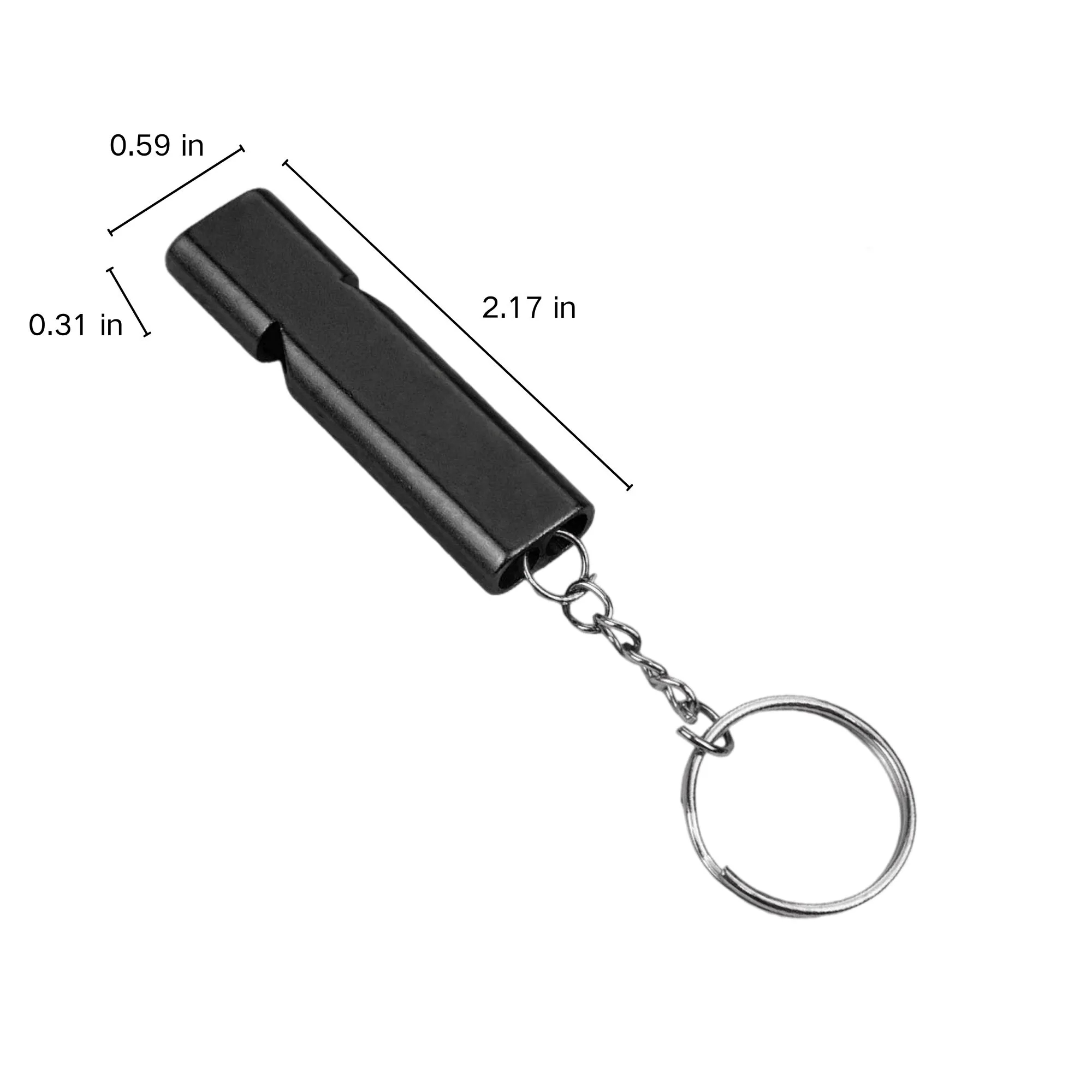 Portable Outdoor Emergency Two Barrel Whistle 4