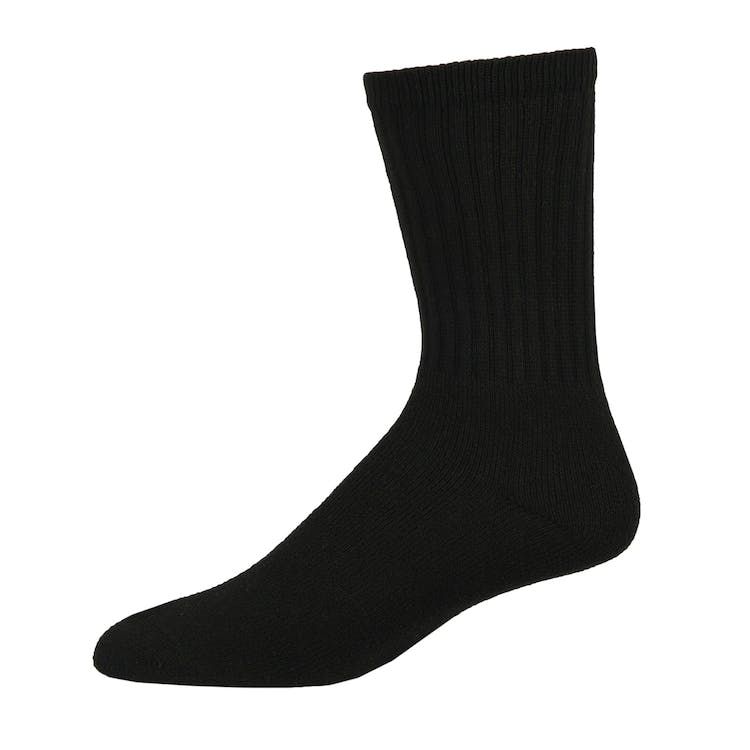 Youth Crew Sports Socks - Black Size 6-8 2