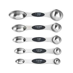Stainless Steel Magnetic 5 In 1 Dual Measurement Spoons With Silicone Handle 22