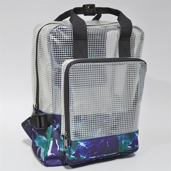 Grid PVC Backpack w/ Bottom Sublimation 7
