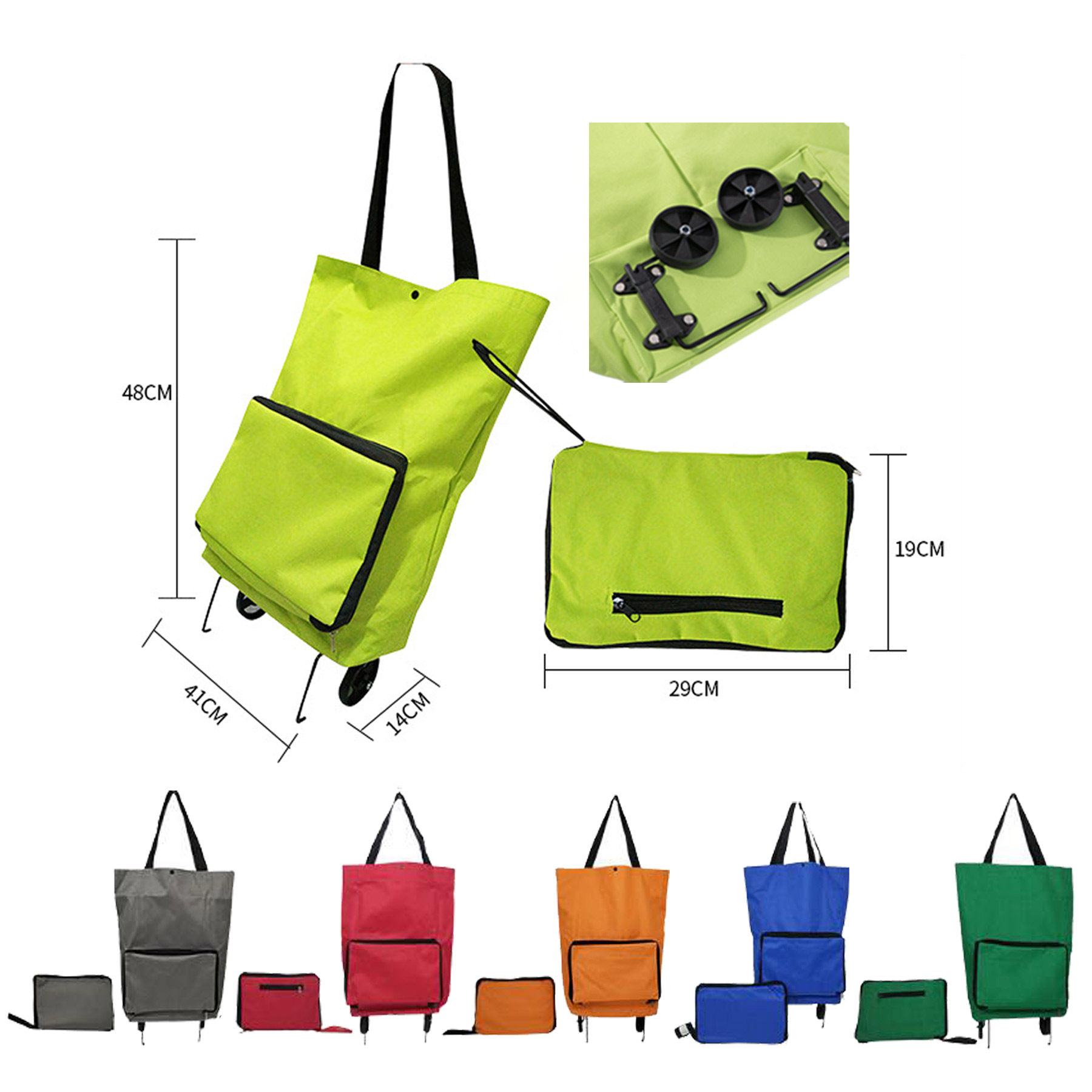 Wheeled Folding Shopping Cart 1