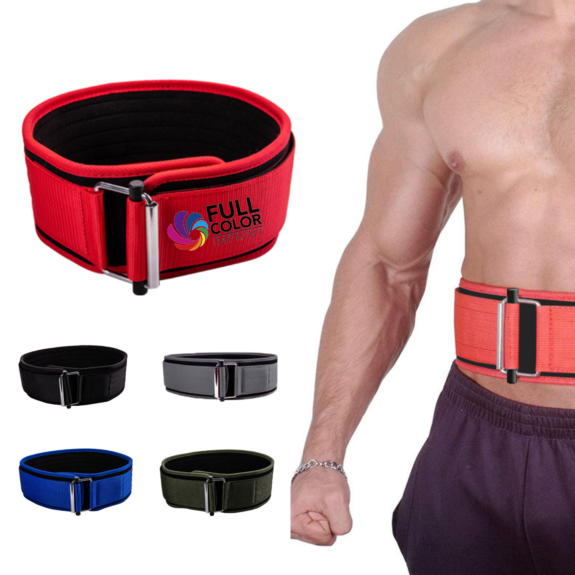 Full Color Self Locking Weight Lifting Belt MOQ 50 3