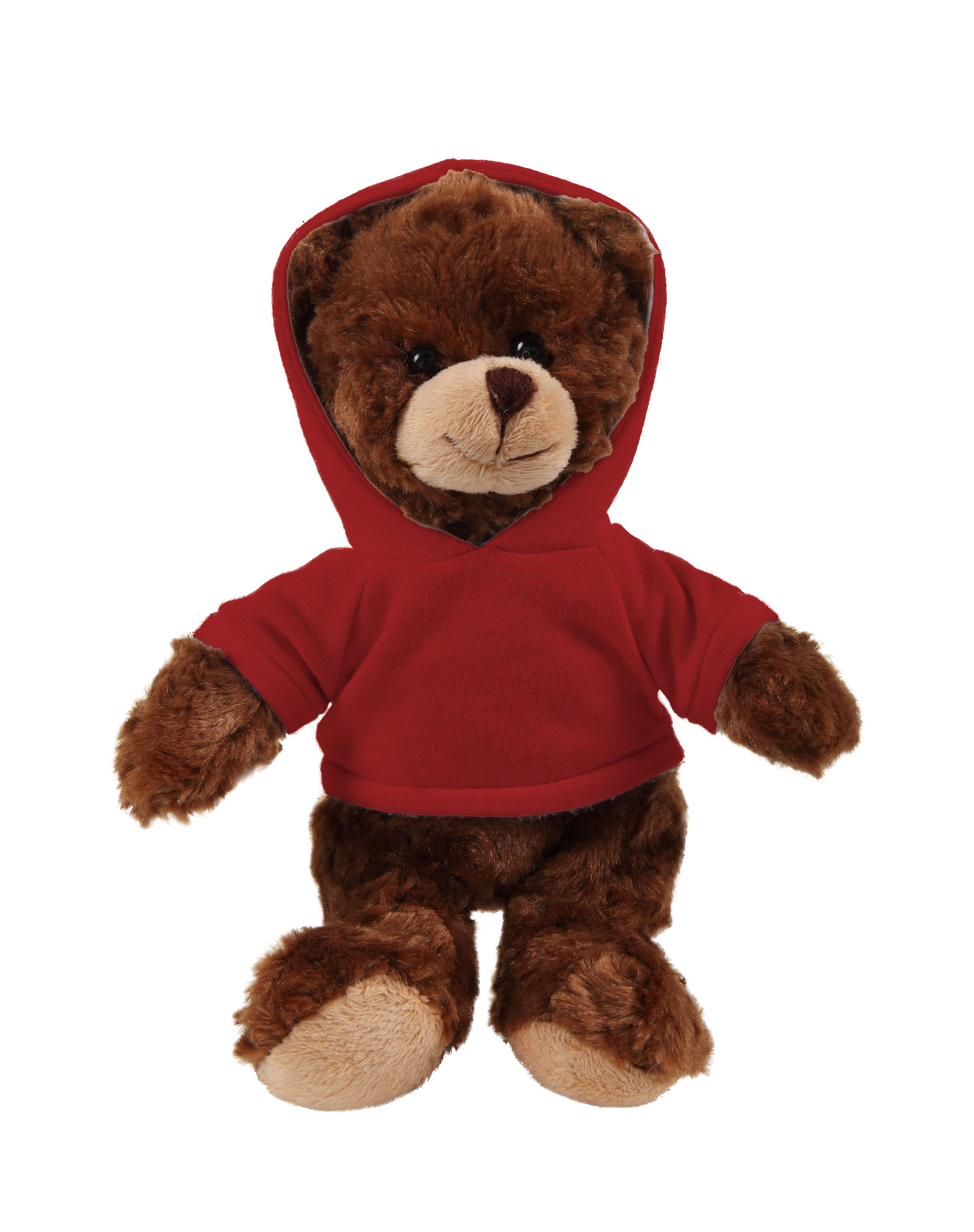 soft plush  Chocolate Curly Sitting Bear with hoodie 12