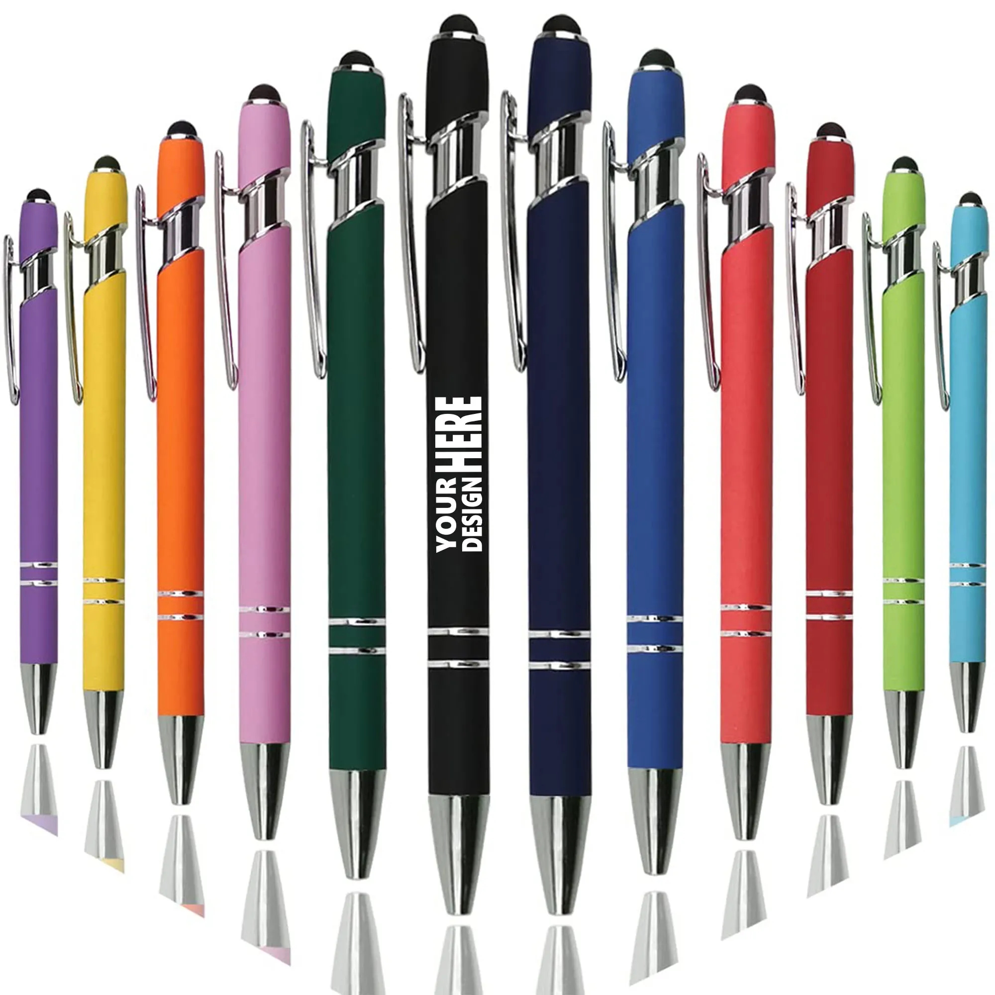Customizable Aluminum Stylus Ballpoint Pen - 5.5" 3
