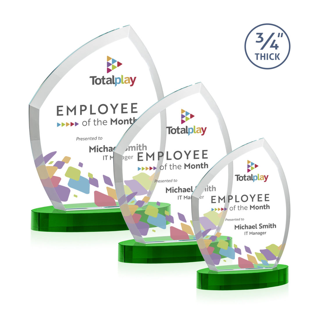 Daltry VividPrint™ Award on Alberton Base - Green