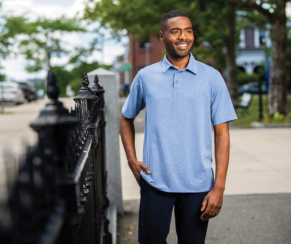 Men's Heathered Eco-Logic Stretch Polo 44