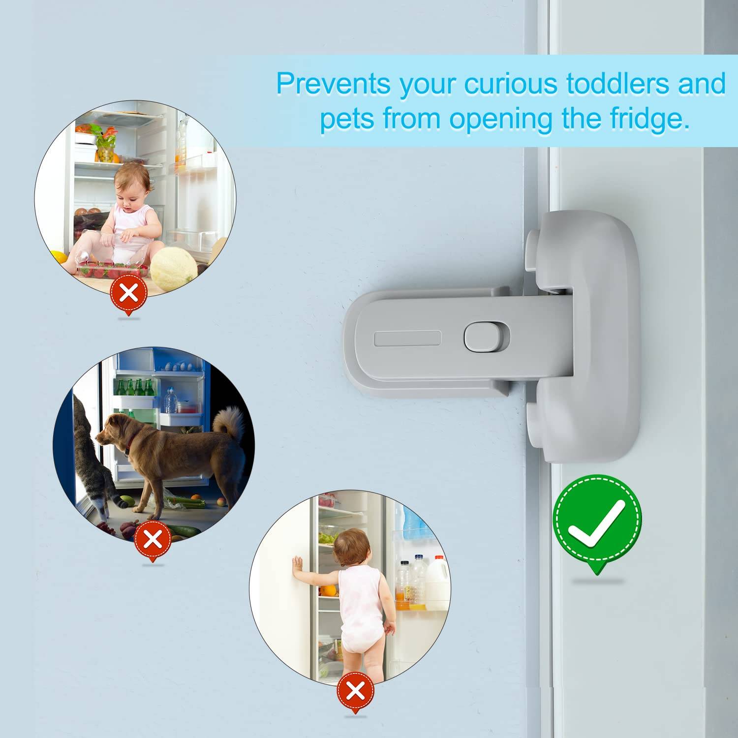 Fridge Freezer Door Lock for Kids 4