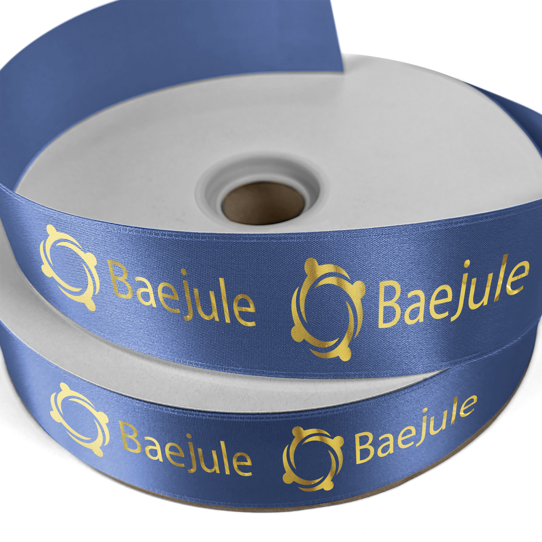 1 1/2" Badge Satin Ribbon - 100yd Roll - Foil Print 19