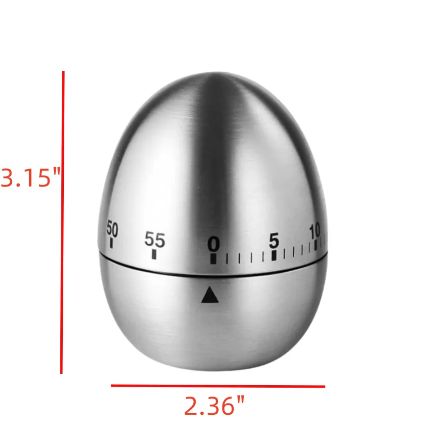 Stainless Steel Mechanical Kitchen Timer 2