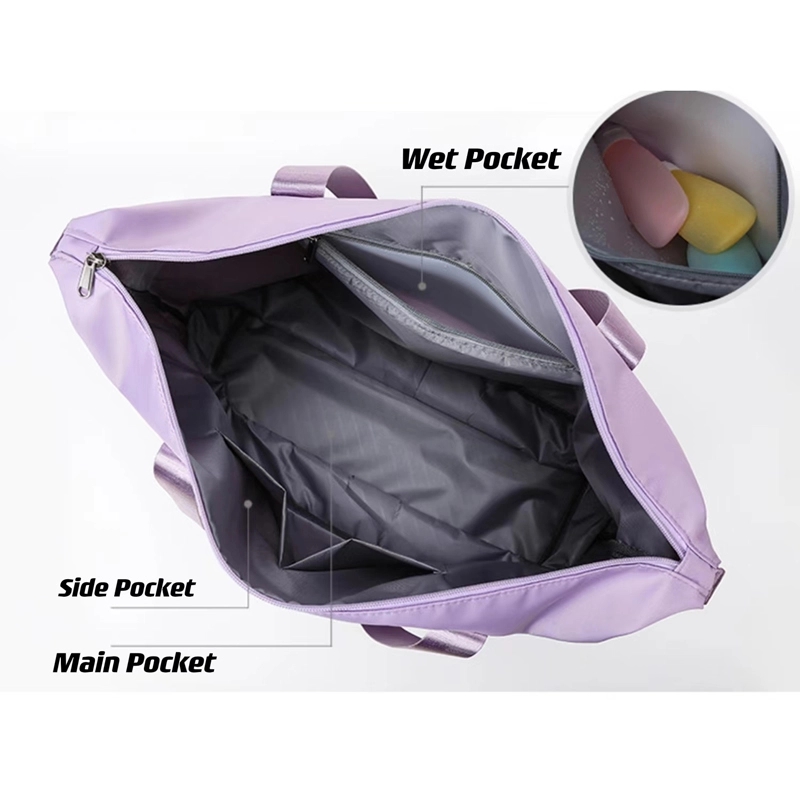 Expandable Sports Tote Gym Bag With Wet Pocket For Women 7