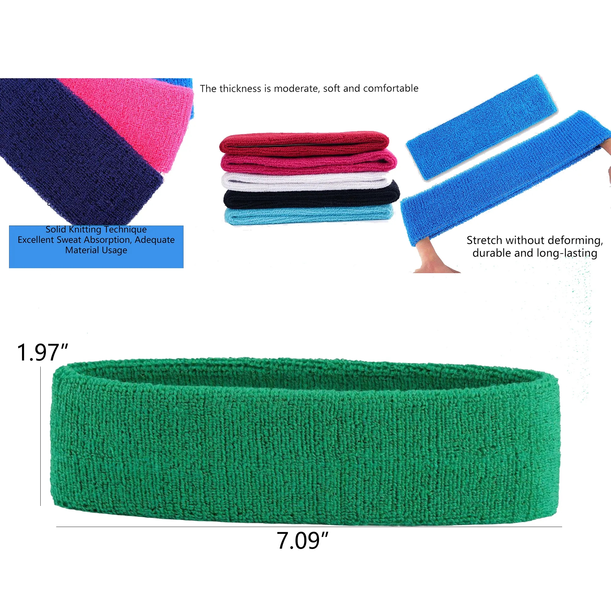 Elastic Sports Sweat Absorbing Headscarf Can Print Logo 11