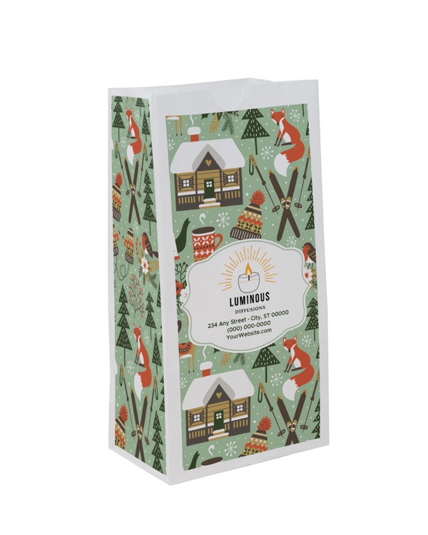 Christmas Scatter Design 4 SOS Paper Bag (5" x 9.75" x 3.125")