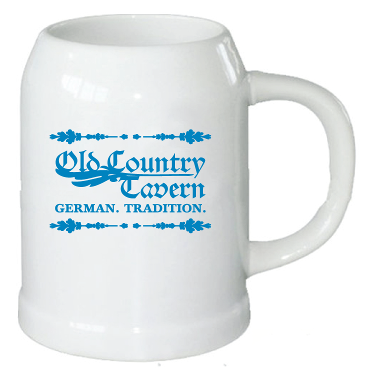 20 oz White Stein Mug