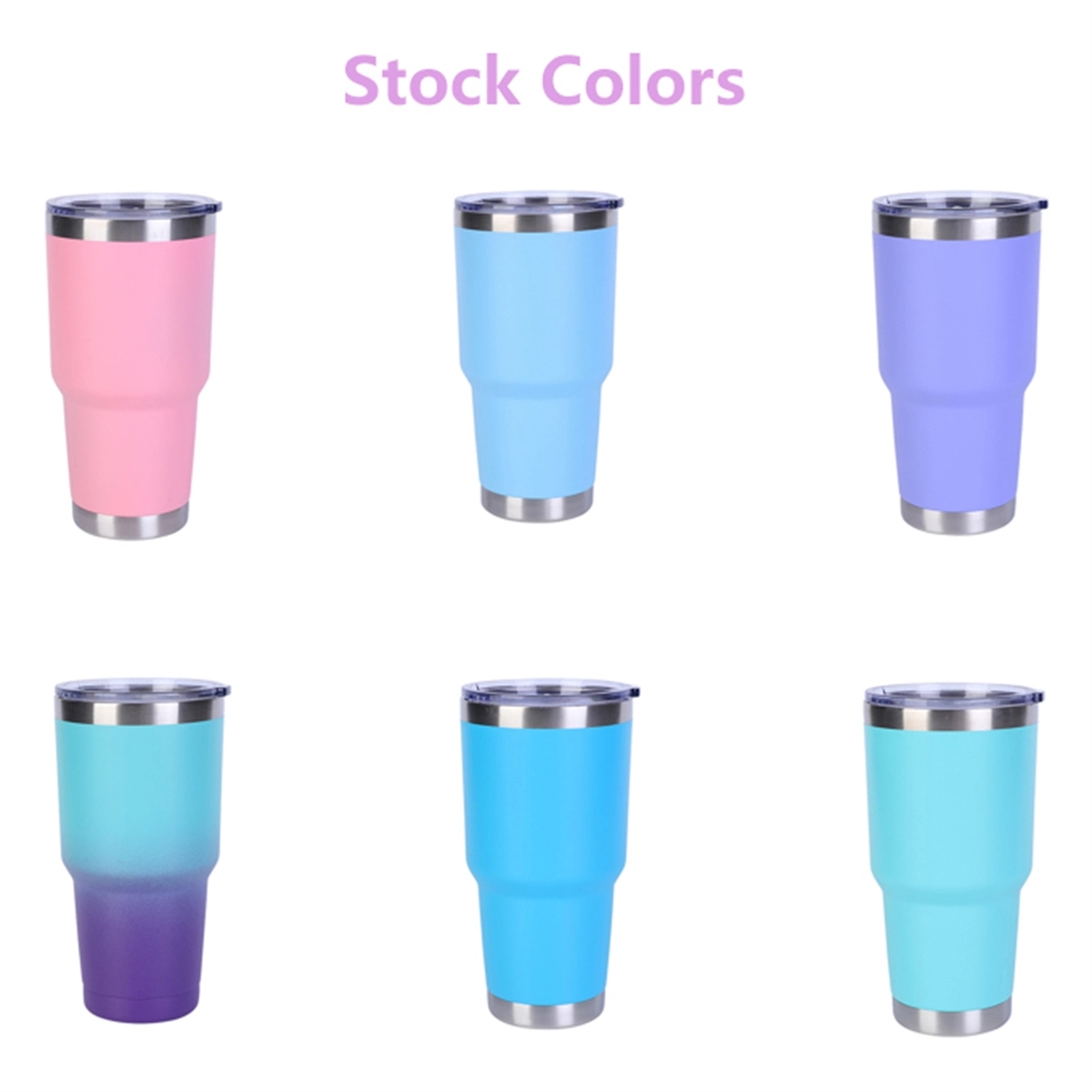 30Oz Insulated Tumbler With Lids 2
