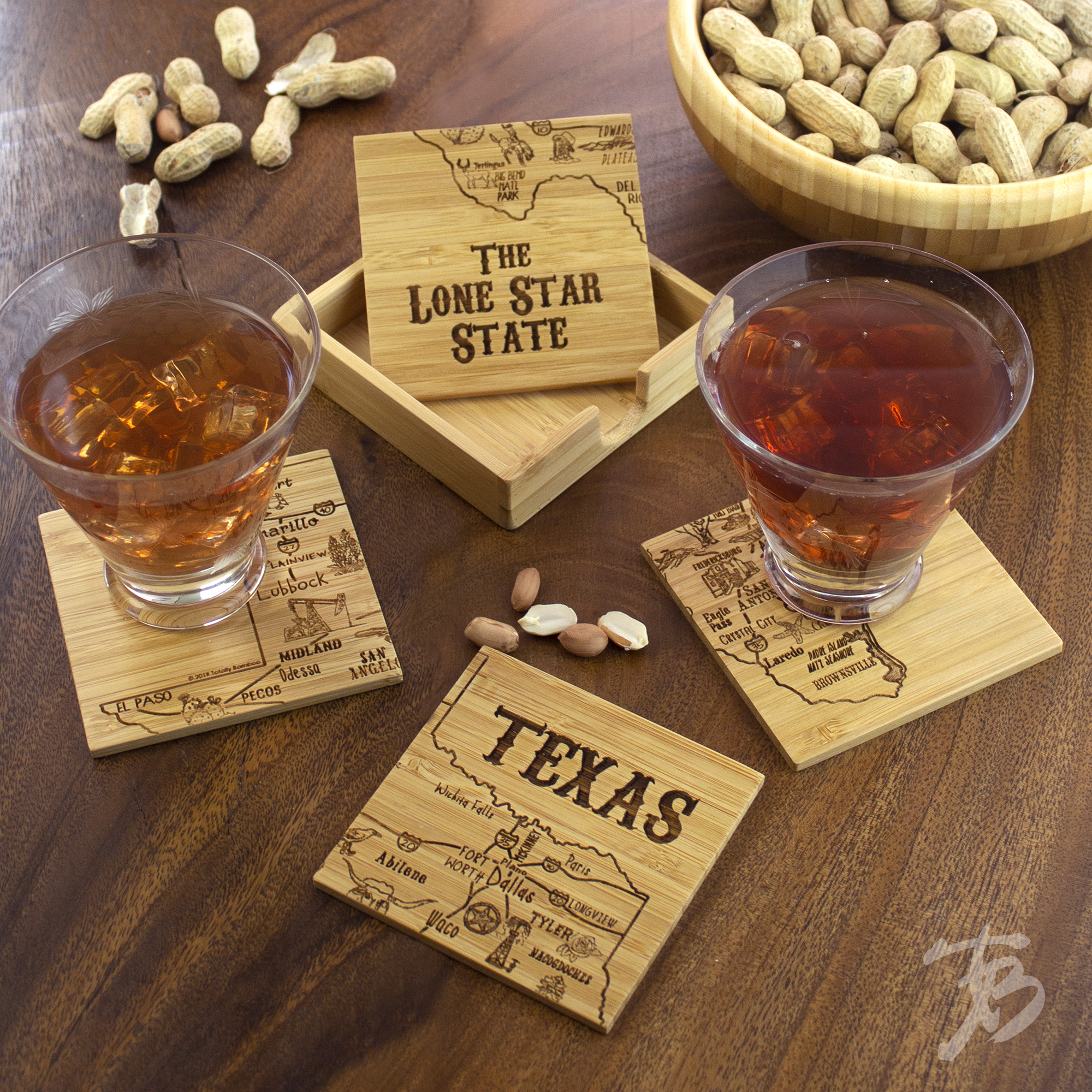 Texas Puzzle Coaster Set 2