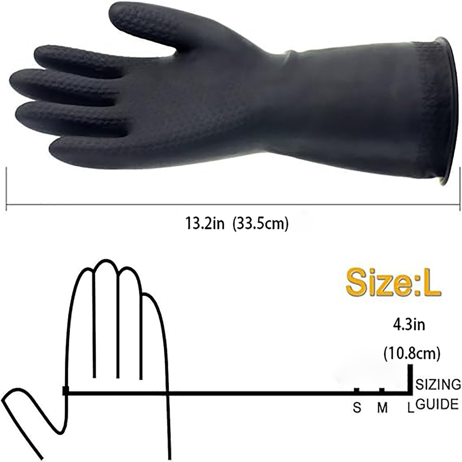 Chemical Resistant Double Layer Latex Work Gloves 5